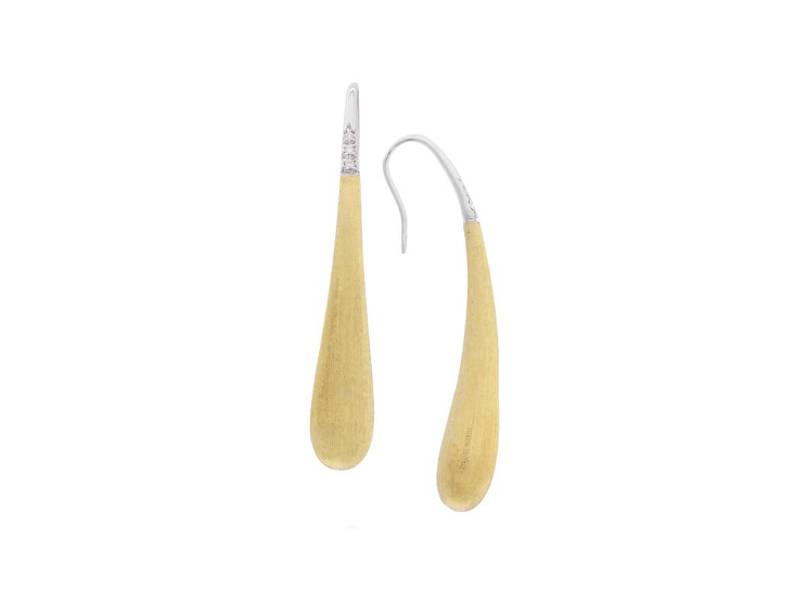 18KT YELLOW AND WHITE GOLD DROP EARRINGS WITH DIAMONDS LUCIA MARCO BICEGO OB1677-B